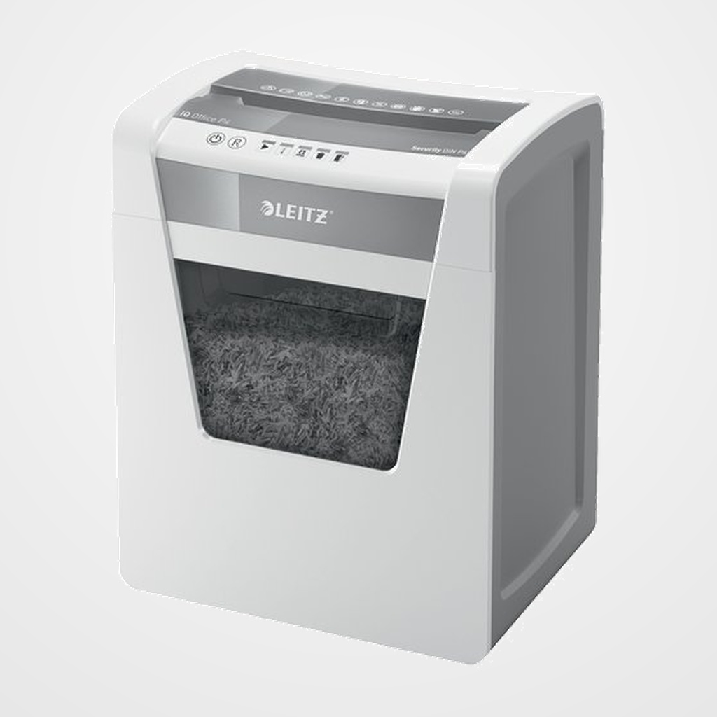 DESTRUCTORA LEITZ IQ OFFICE P4 (15h CONFETI) Nv.seg.4 - particula 4x40mm dep.23L