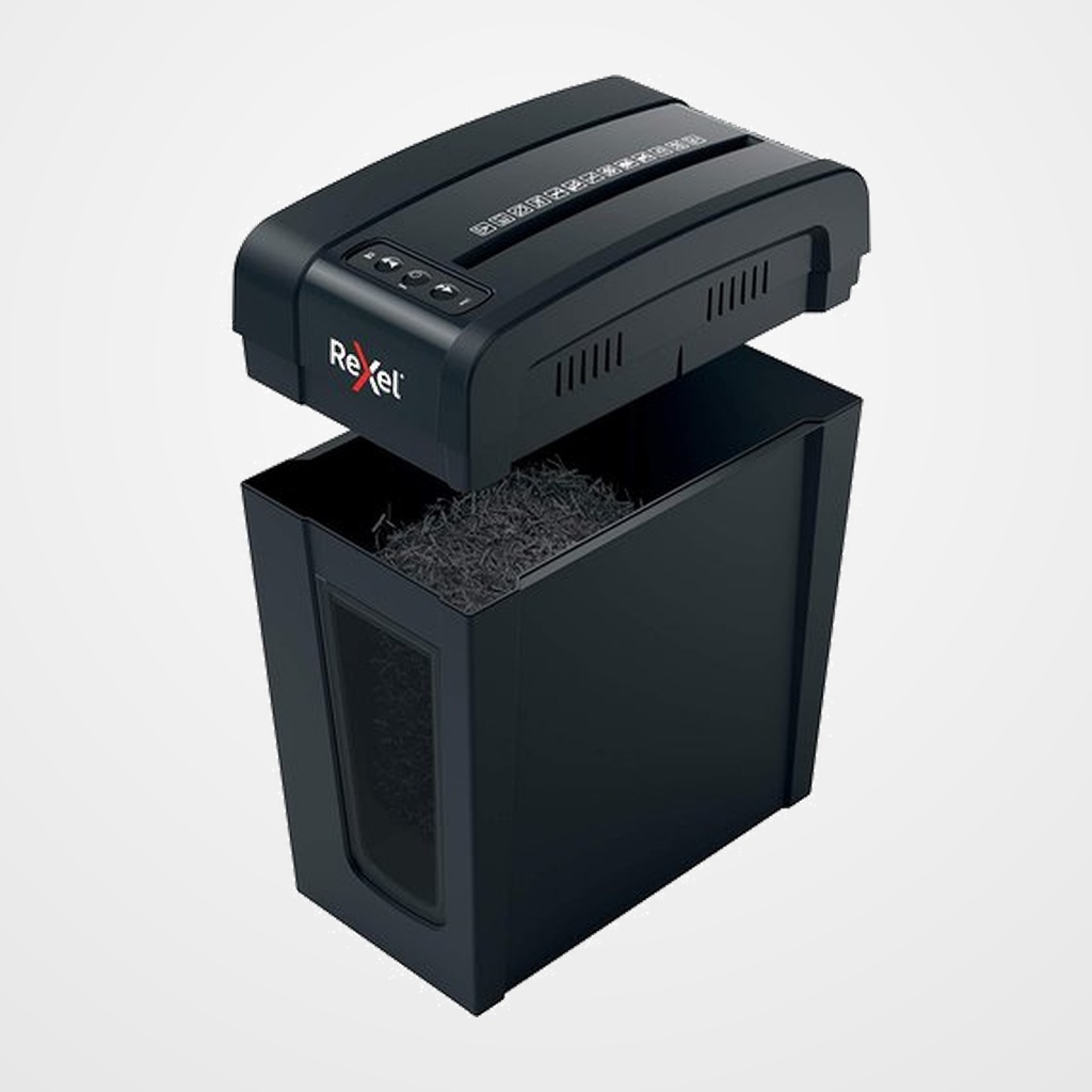 DESTRUCTORA REXEL SECURE X8-SL NEGRO (8h CONFETI) Nv.seg.4 - particula 4x40mm dep.14L