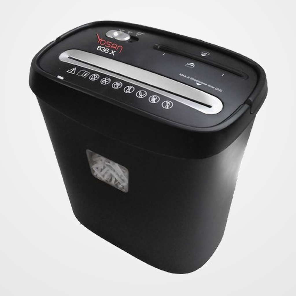 DESTRUCTORA YOSAN  836X-CD (8h PARTIC.) Nv.seg.3 - particula 4x38mm, ancho 220mm, dep.15L