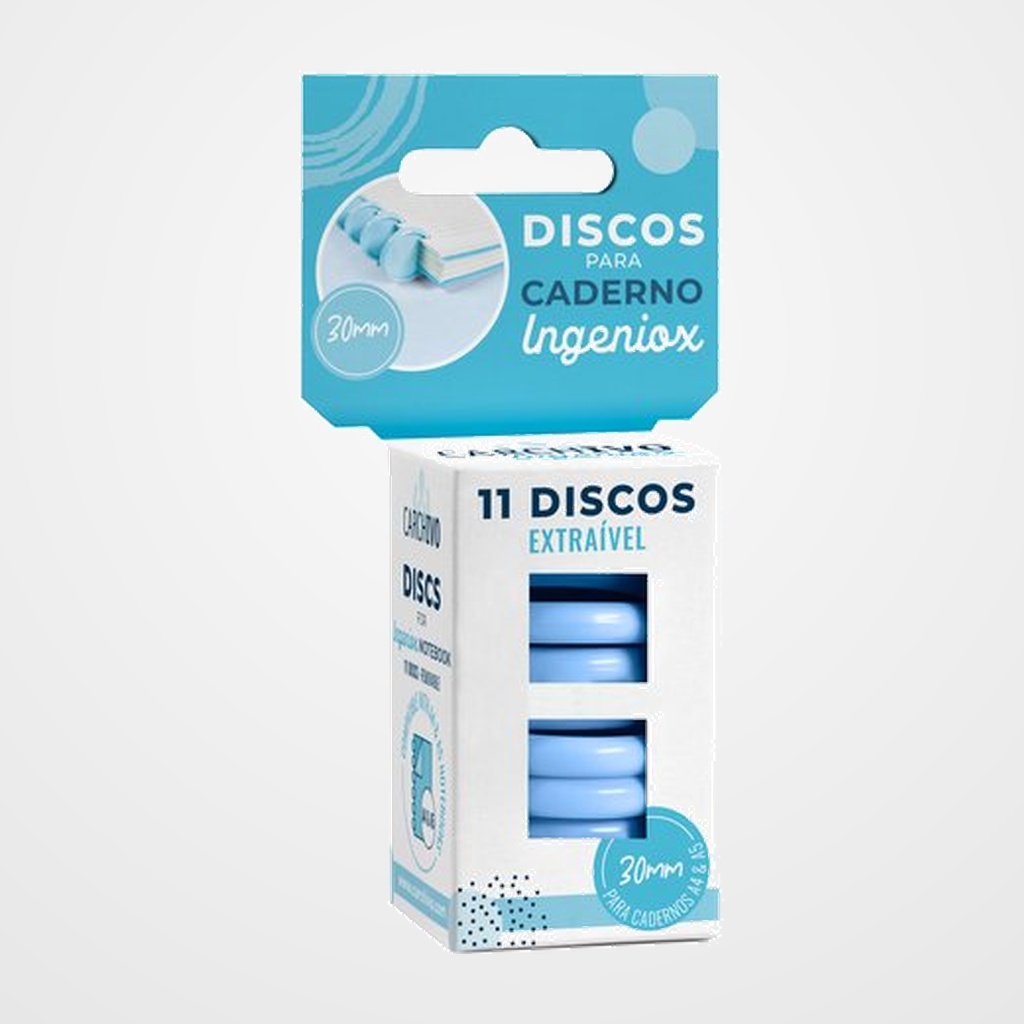 DISCO CARCHIVO PARA BLOC INGENIOX AZUL CAJA DE 11