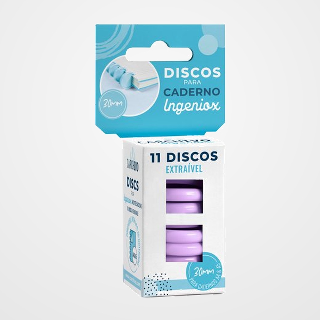 DISCO CARCHIVO PARA BLOC INGENIOX MALVA CAJA DE 11