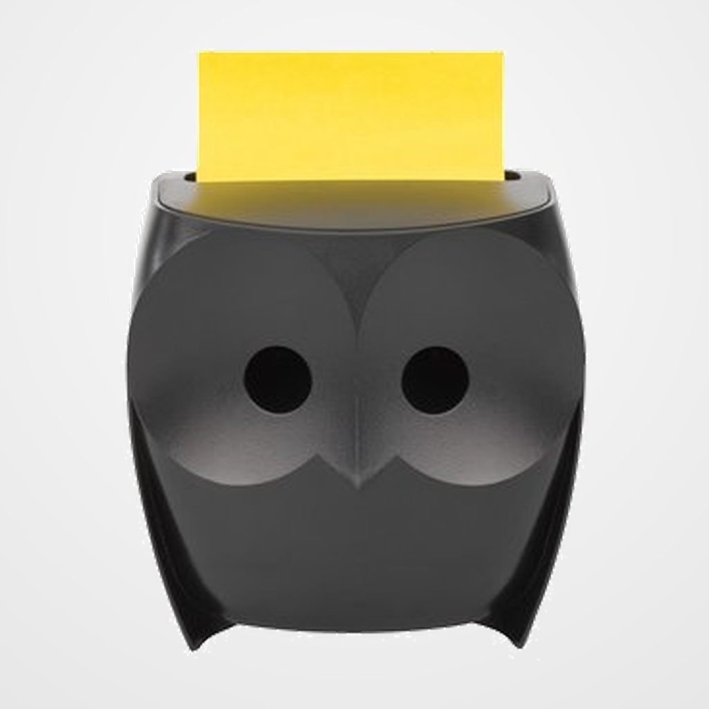 DISPENSADOR POST-IT BUHO Z-NOTES con BLOCK NOTAS SUPER STICKY 76x76