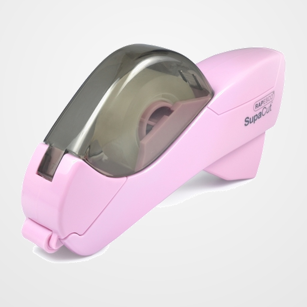 DISPENSADOR RAPESCO SUPACUT MANUAL CINTA con AUTOCORTE ROSA (incluye 2 cintas)