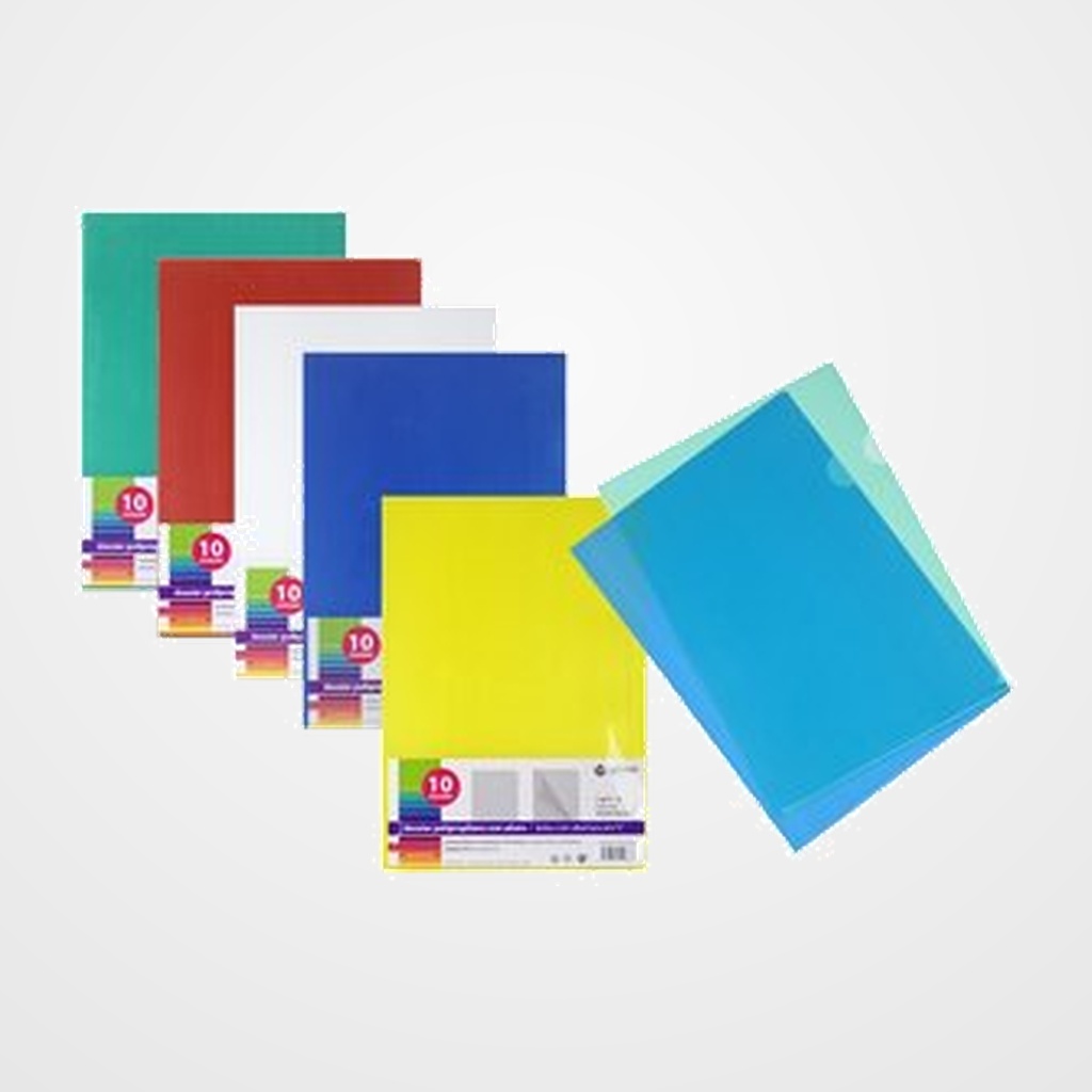 DOSIER ANGULO RECTO CARCHIVO PP 130µ A4 AZUL PAQUETE de 10