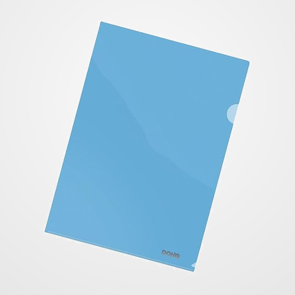 DOSIER ANGULO RECTO DOHE PP CRISTAL 120µ A4 AZUL PAQUETE de 10