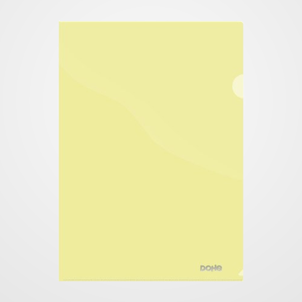 DOSIER ANGULO RECTO DOHE PP CRISTAL PREMIUM 180µ A4 AMARILLO