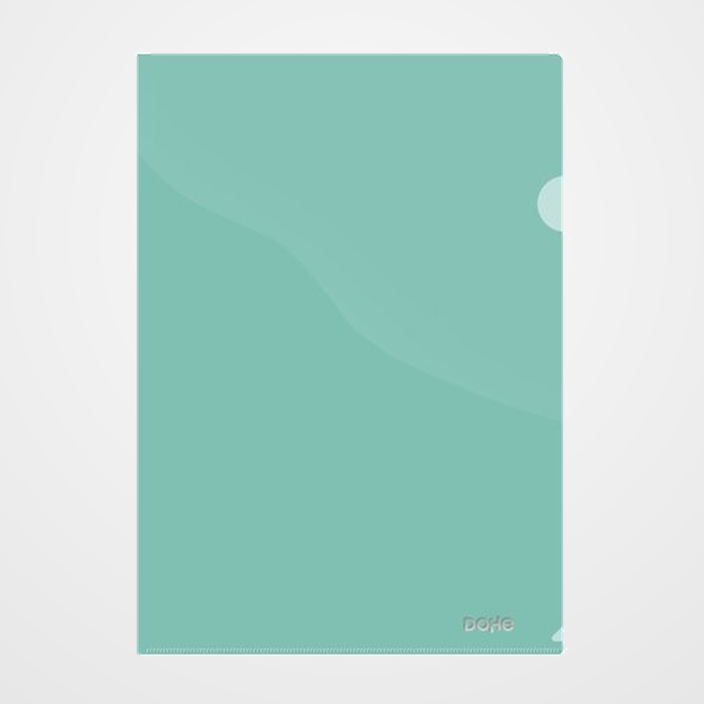 DOSIER ANGULO RECTO DOHE PP CRISTAL PREMIUM 180µ A4 VERDE