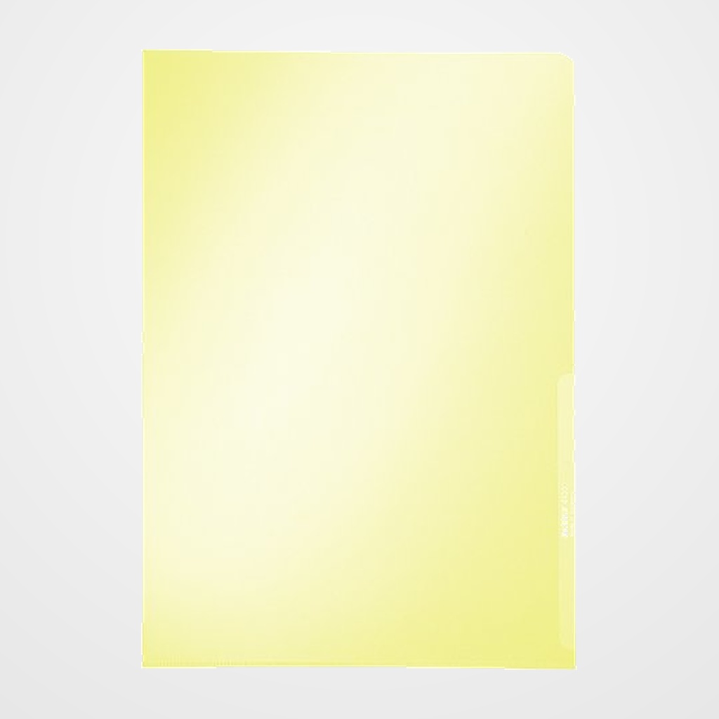 DOSIER ANGULO RECTO LEITZ PVC 150µ A4 AMARILLO PAQUETE de 100