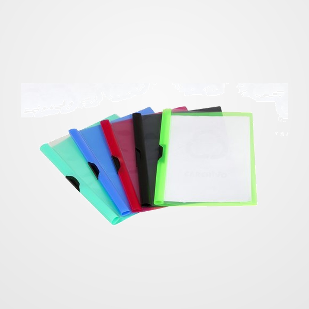 DOSIER CLIP CARCHIVO PP TRANSL. A4 pinza METAL 30h (5 colores)