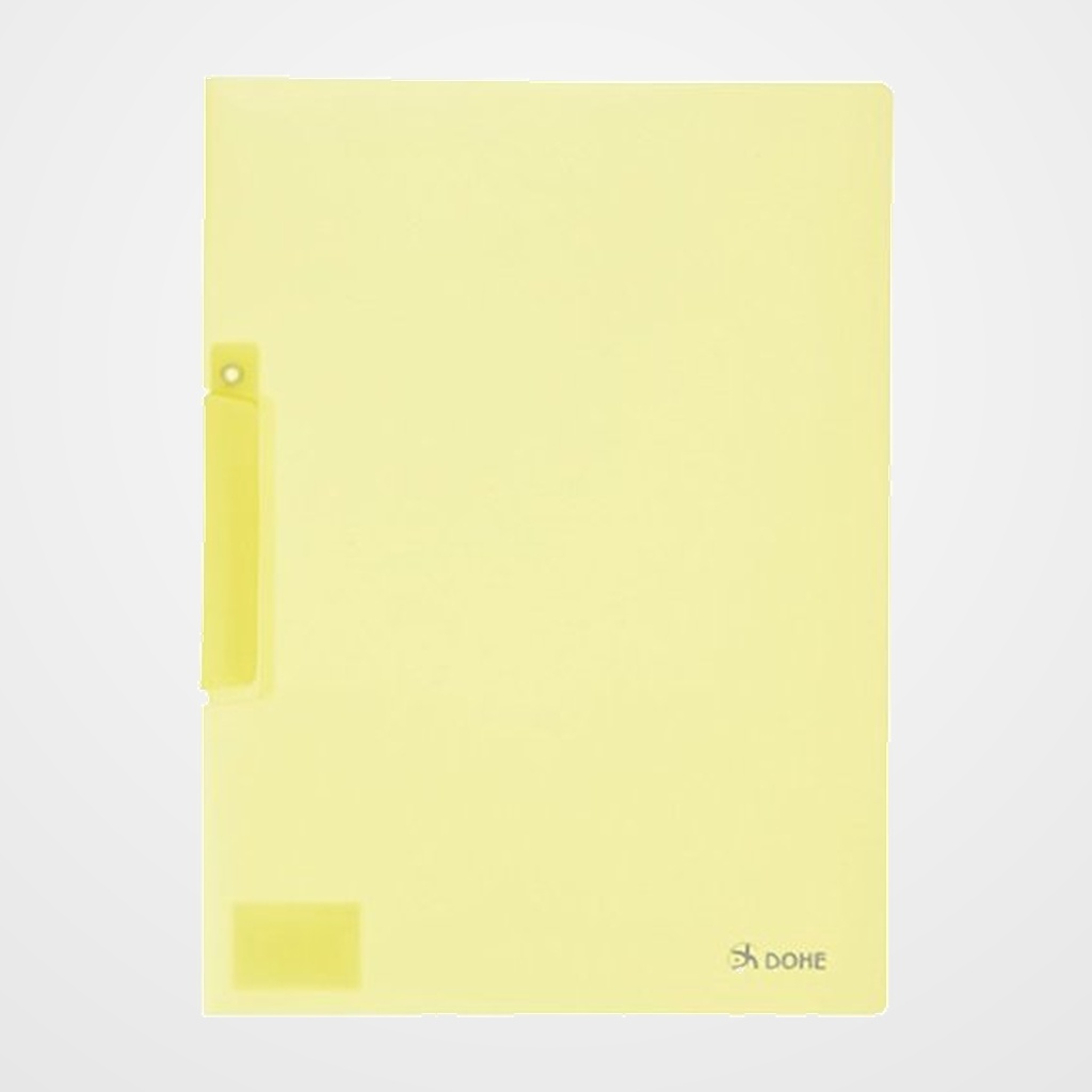 [18001300] DOSIER CLIP DOHE PP A4 pinza PLASTICO PIVOTANTE 30h AMARILLO