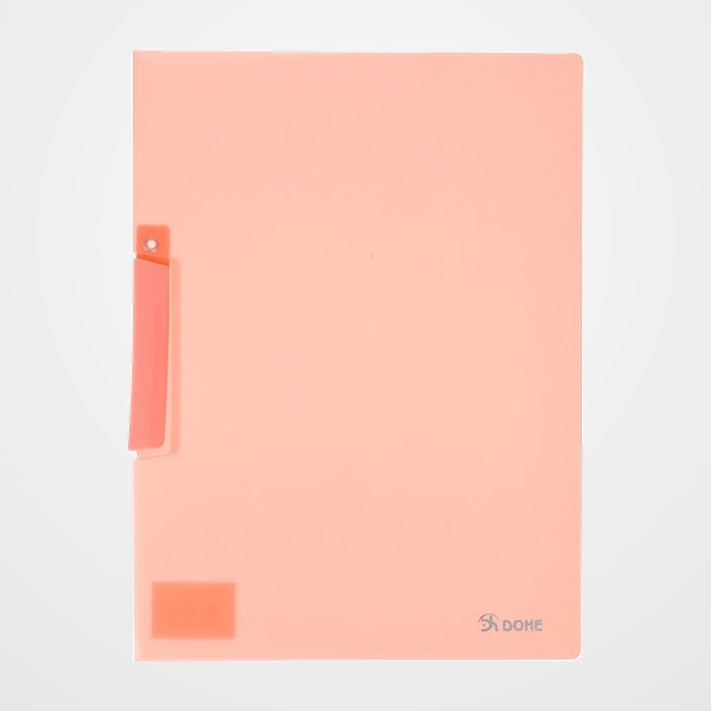 DOSIER CLIP DOHE PP A4 pinza PLASTICO PIVOTANTE 30h ROJO