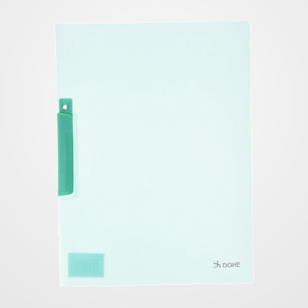 [18001299] DOSIER CLIP DOHE PP A4 pinza PLASTICO PIVOTANTE 30h VERDE