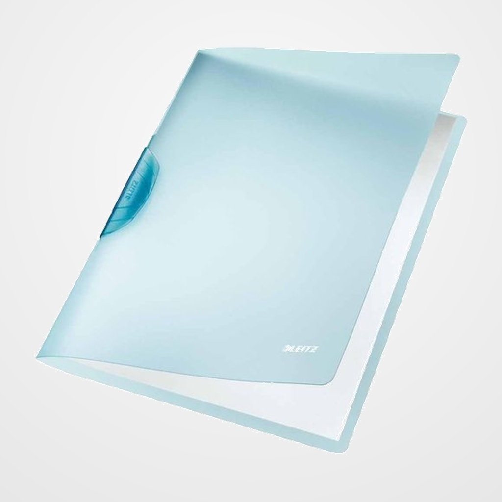DOSIER CLIP LEITZ PP COLORCLIP RAINBOW A4 pinza PLASTICO PIVOT.30h AZUL CLARO