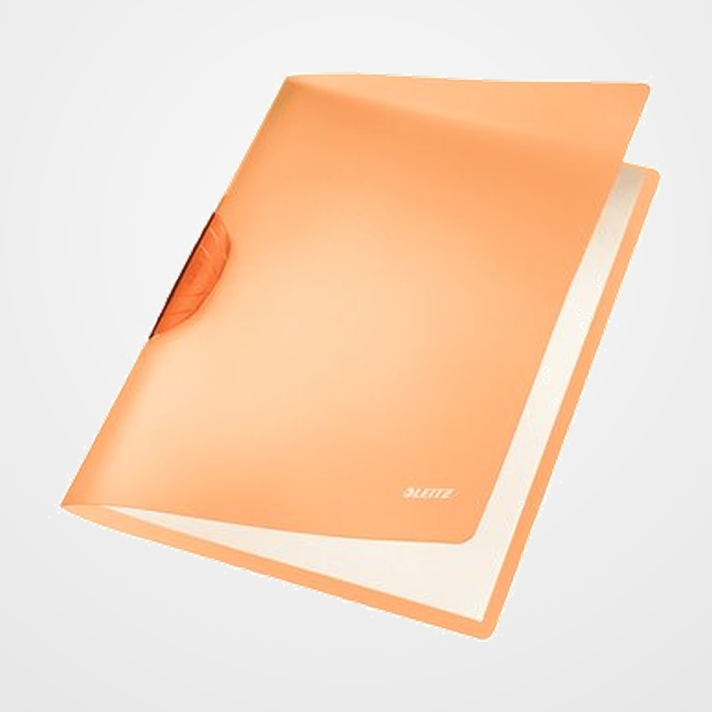 DOSIER CLIP LEITZ PP COLORCLIP RAINBOW A4 pinza PLASTICO PIVOT.30h NARANJA
