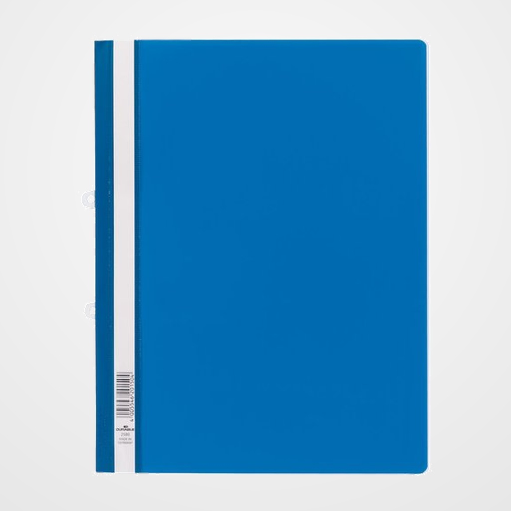 DOSIER FASTENER DURABLE 2580 A4+ TRANSP. AZUL