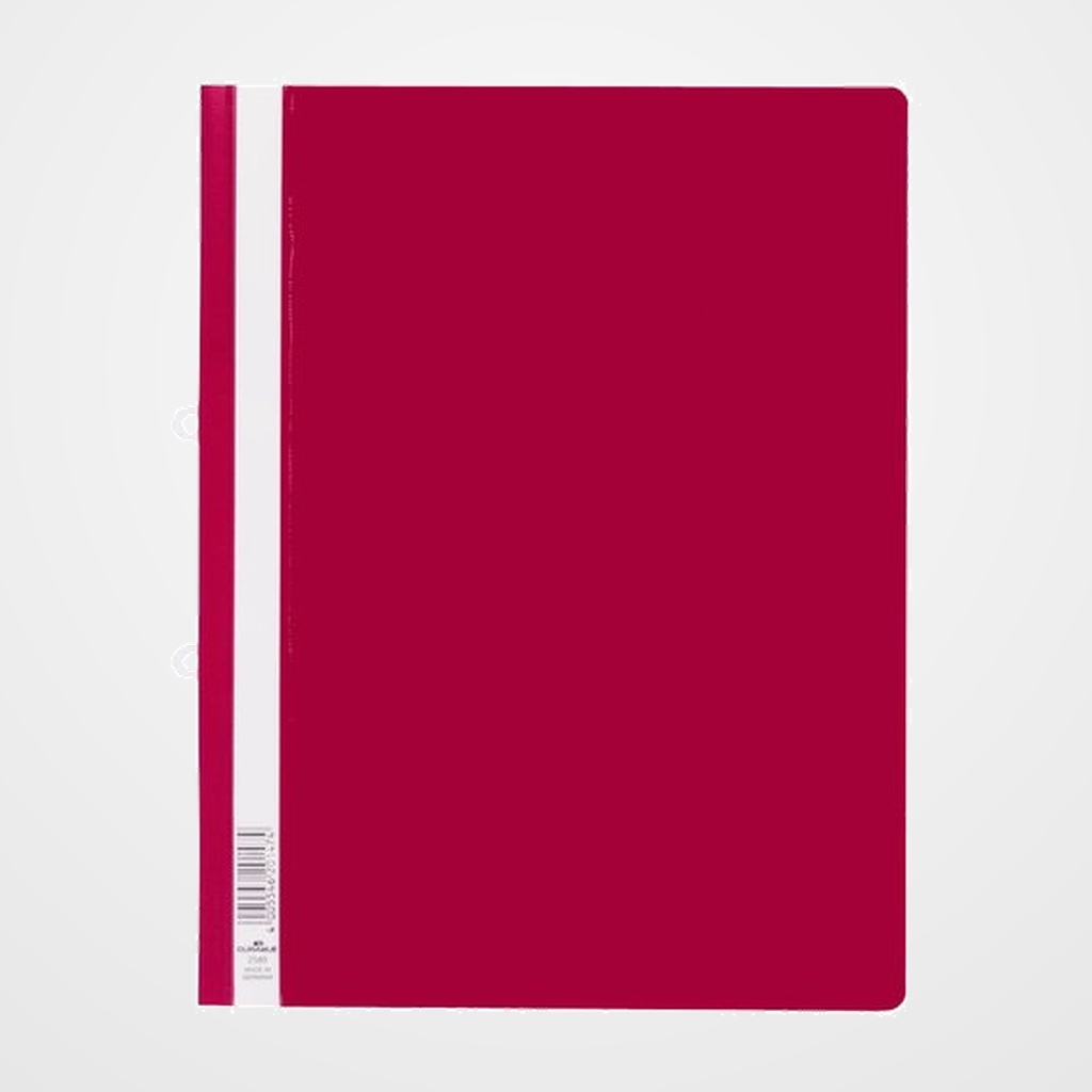 DOSIER FASTENER DURABLE 2580 A4+ TRANSP. ROJO