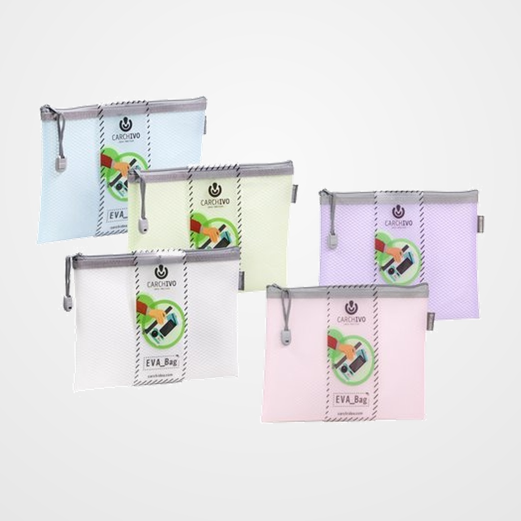 [18001800] DOSIER SOBRE CARCHIVO CREMALLERA EVA-BAG A6 SURTIDO (5 col.)