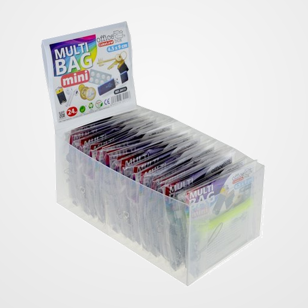 DOSIER SOBRE OFFICE BOX CIERRE CREMALLERA 9x4,5cm EXPOSITOR DE 24