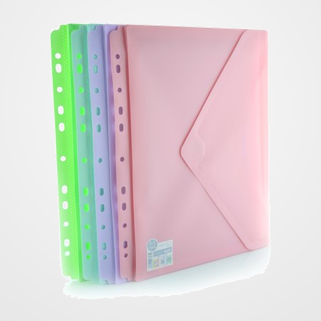 DOSIER SOBRE OFFICE BOX PP V-LOCK A4+ BLUSH C/FUELLE Y MULTITALADRO SURTIDO (4 col.)