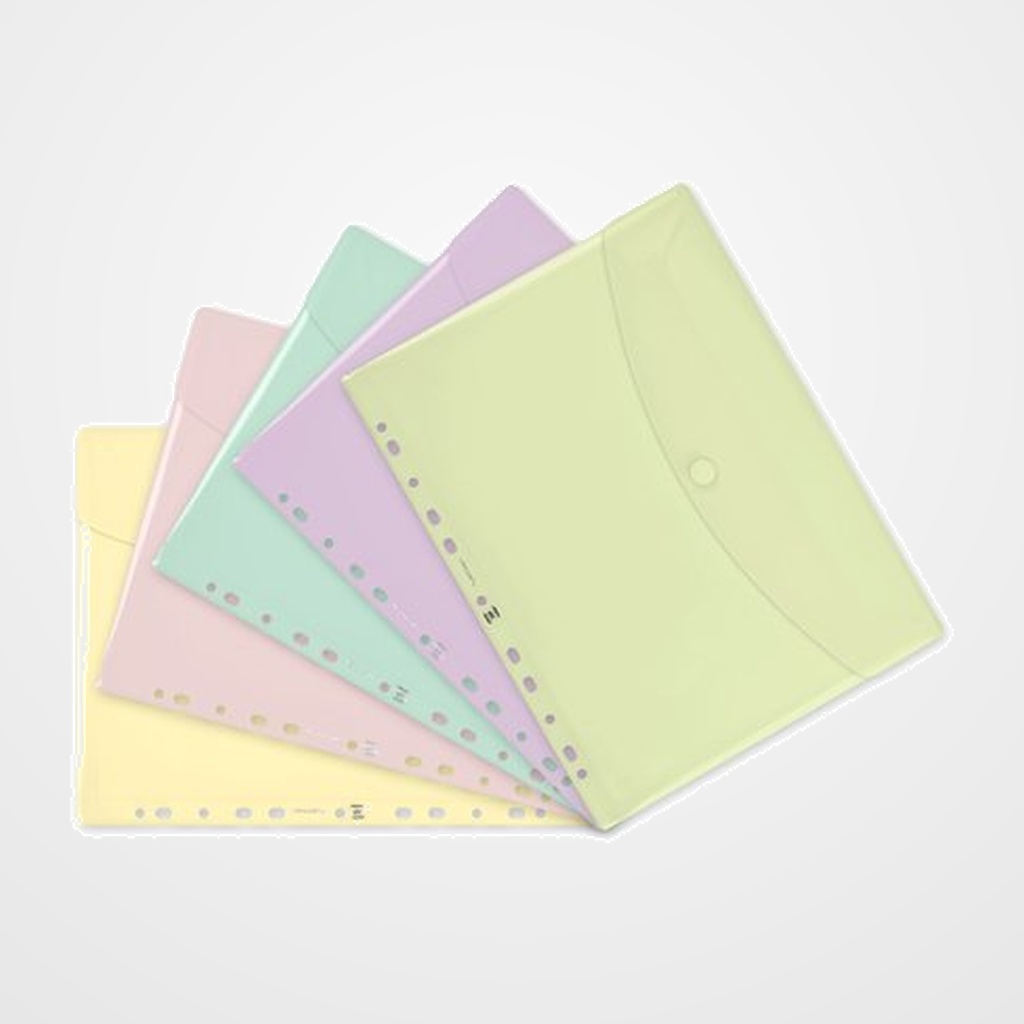 DOSIER SOBRE OXFORD LIVE&GO PP VELCRO A4+ MULTITALADRO SURTIDO PASTEL (5 colores)