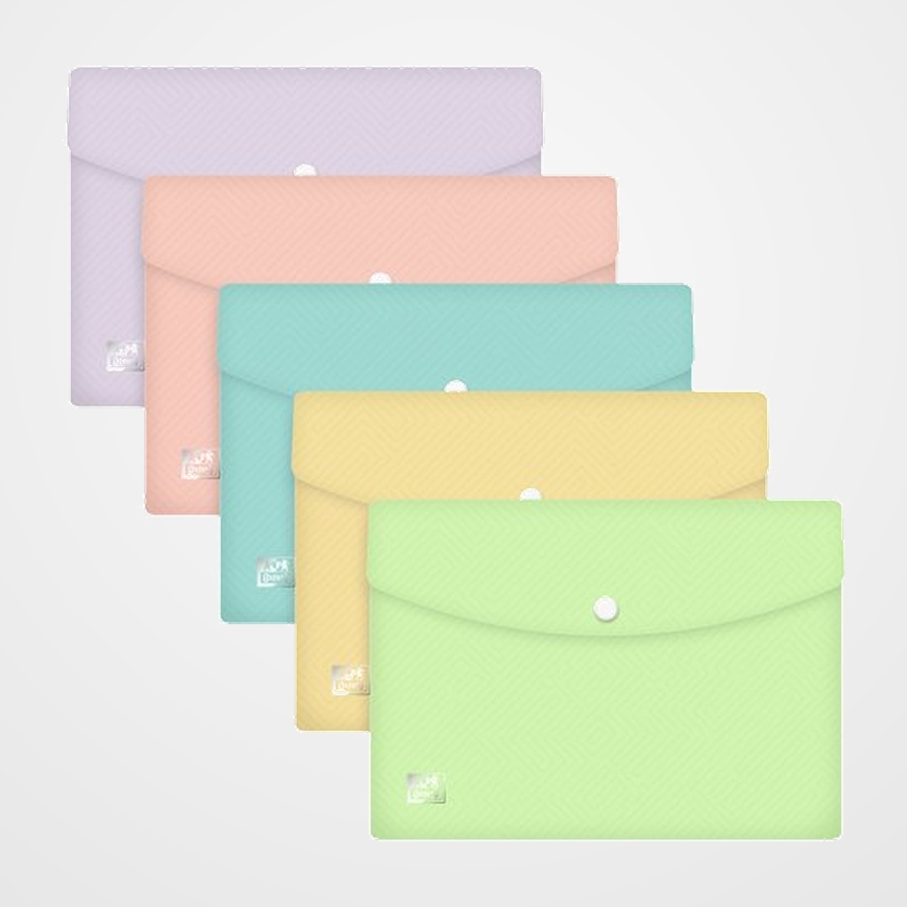 [18002115] DOSIER SOBRE OXFORD URBAN PP TRANSLUCIDO BROCHE A5 PASTELES SURTIDO (5 col.)