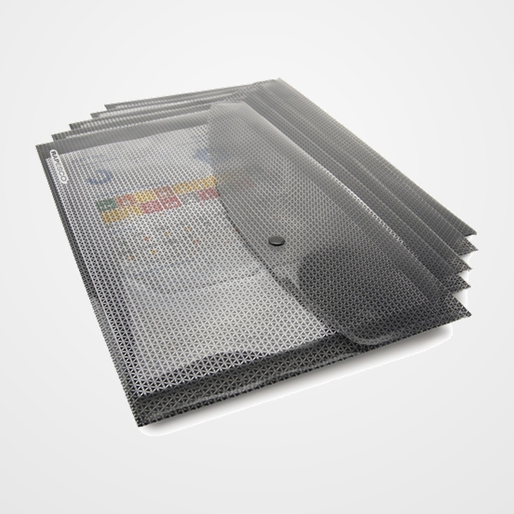 DOSIER SOBRE RAPESCO ECO PP TRANSLUCIDO BROCHE A4+ GRIS CAMUFLAJE PACK de 5