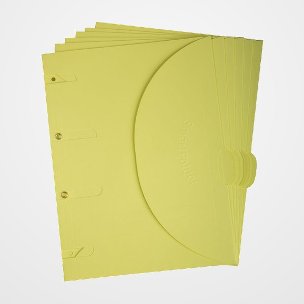 [18001848] DOSIER SOBRE TARIFOLD SMARTFOLDER CARTON VELCRO A4 4 TALADROS AMARILLO PACK de 6