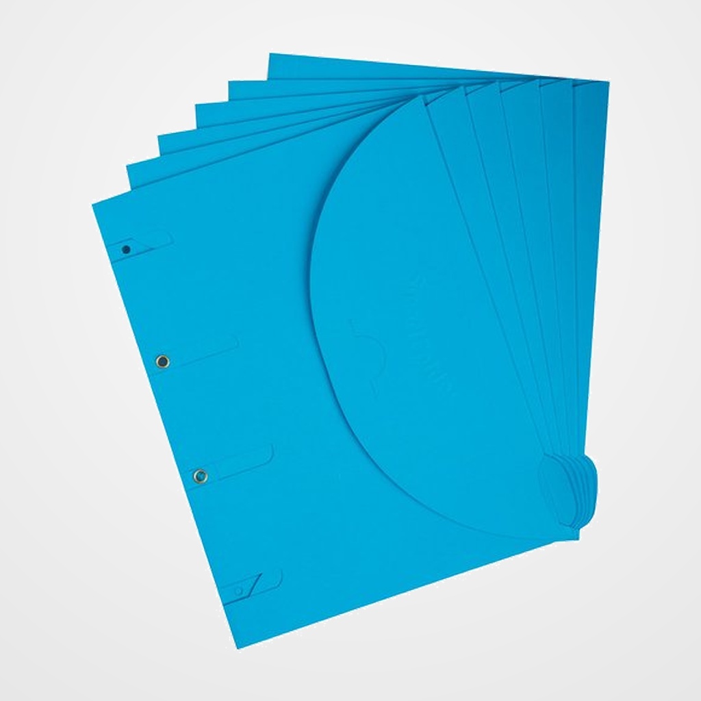 DOSIER SOBRE TARIFOLD SMARTFOLDER CARTON VELCRO A4 4 TALADROS AZUL PACK de 6