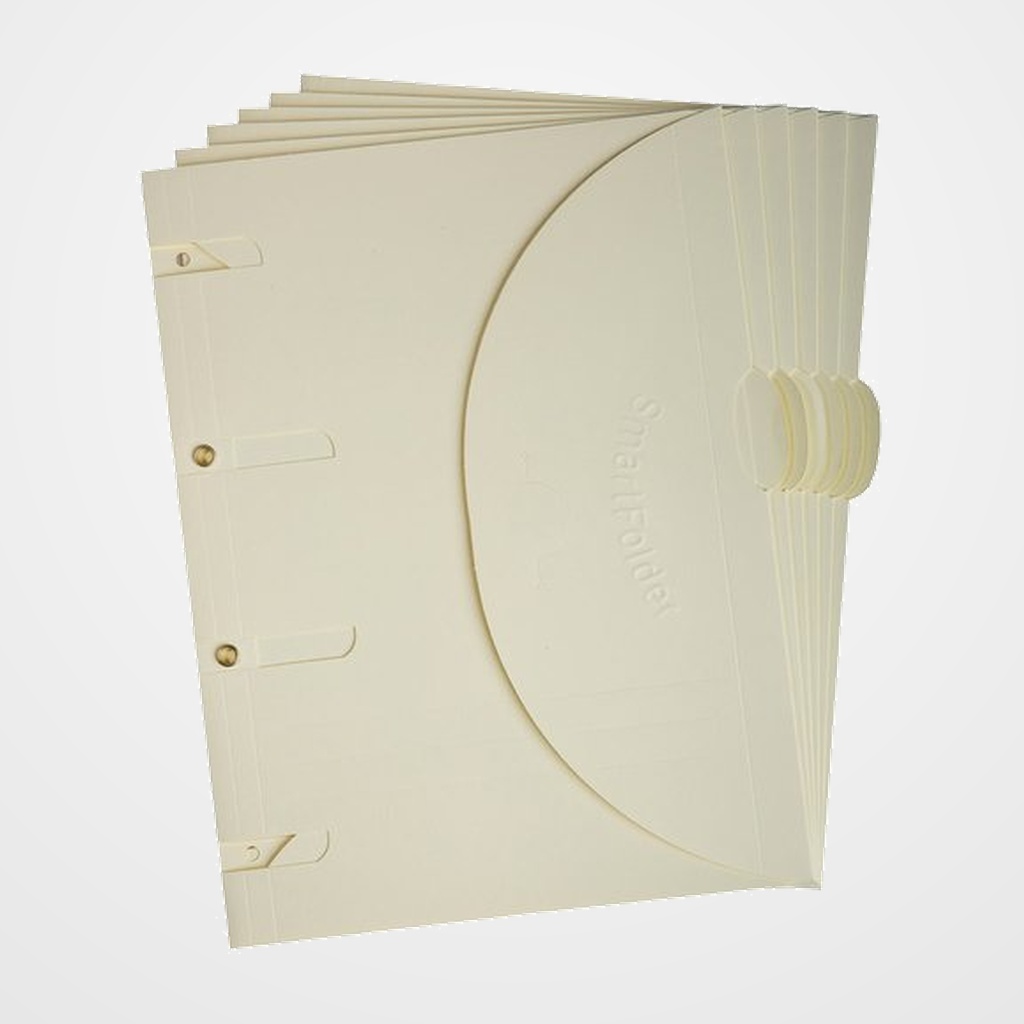 DOSIER SOBRE TARIFOLD SMARTFOLDER CARTON VELCRO A4 4 TALADROS BEIGE PACK de 6