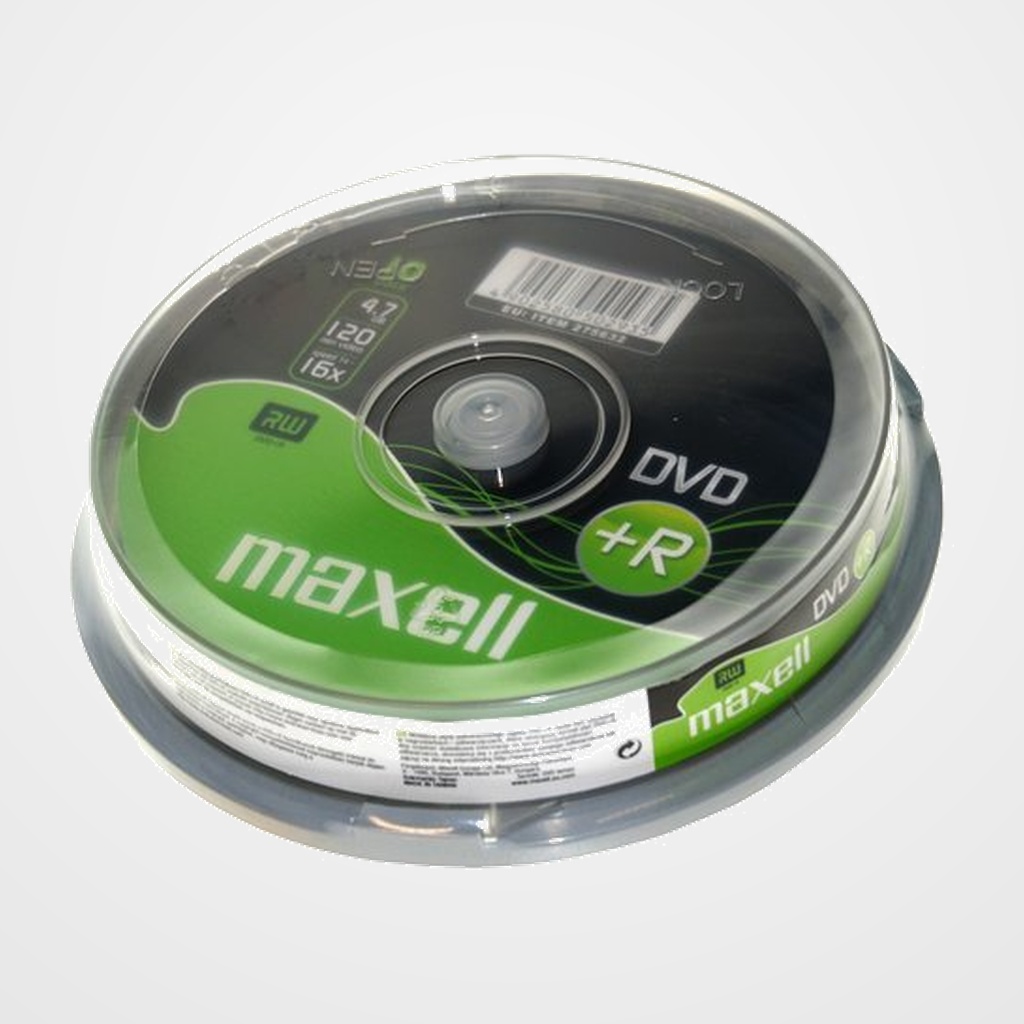 [40101024] DVD +R MAXELL 4,7GB 16x SPINDLE DE 10 (Incluye Canon LPI de 2.10) (M160)