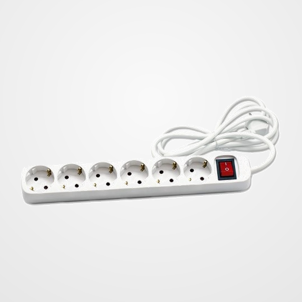 ENCHUFE PROTECTOR CEGASA 6 SALIDAS (REGLETA) CABLE 3 METROS