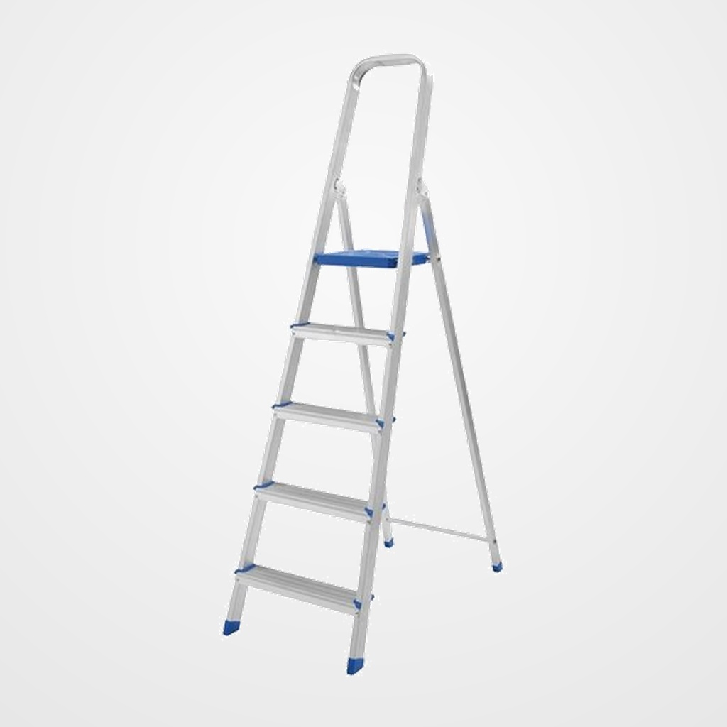 ESCALERA ALUMINIO LEON 5 PELDAÑOS 1,70 METROS