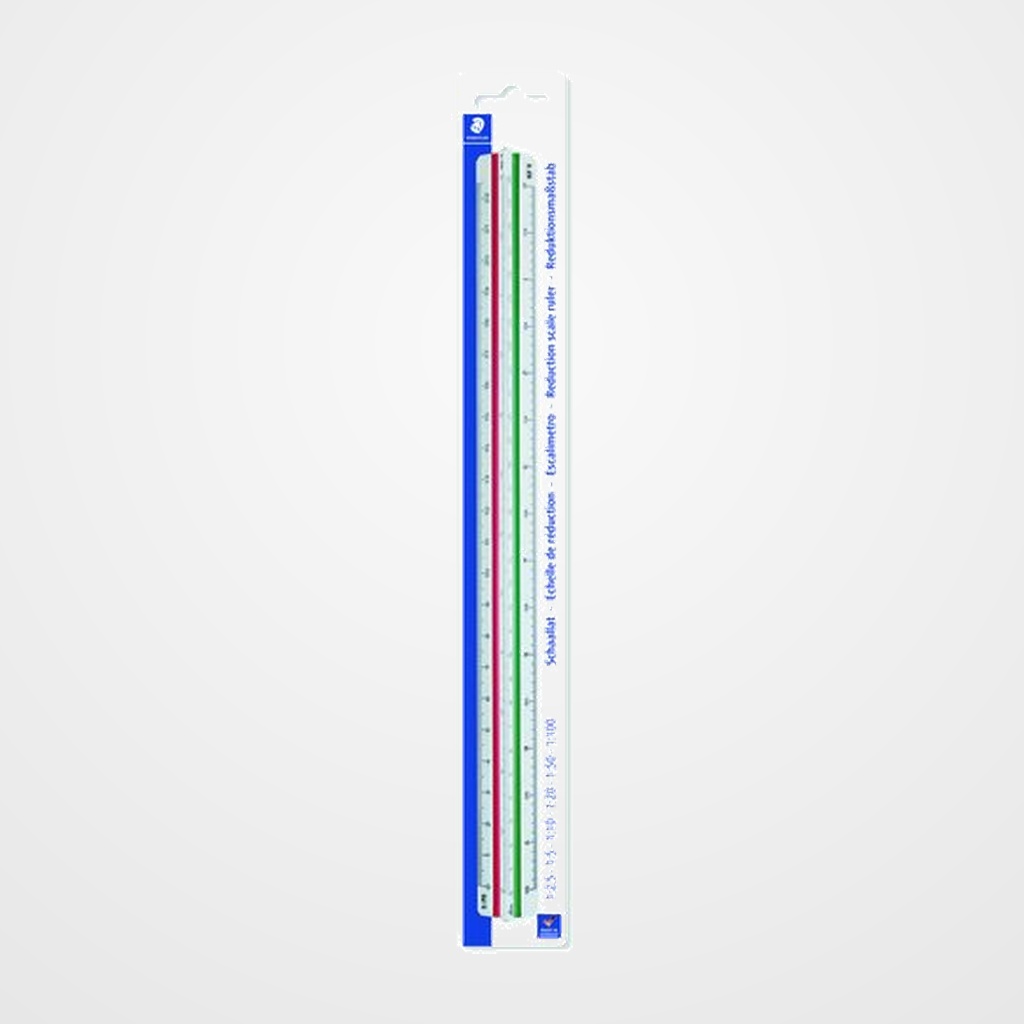 ESCALIMETRO STAEDTLER 30 CTM. (Escalas  1:2,5, 1:5, 1:10, 1:20, 1:50, 1:100)