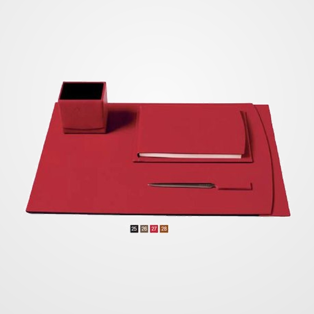ESCRIBANIA NADAL TOP LINE piel 4 piezas CUERO (vade, cubilete, porta-block, abrecartas)