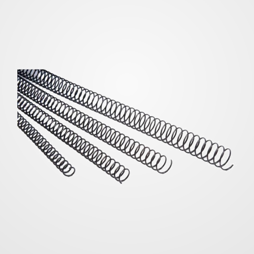 ESPIRAL METALICA FELLOWES paso 64 (5:1 ) NEGRO  6 mm CAJA de 25