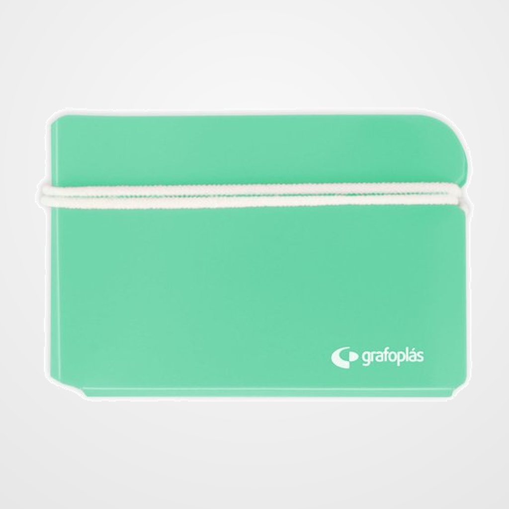 ESTUCHE PORTA MASCARILLA GRAFOPLAS PP VERDE AGUA