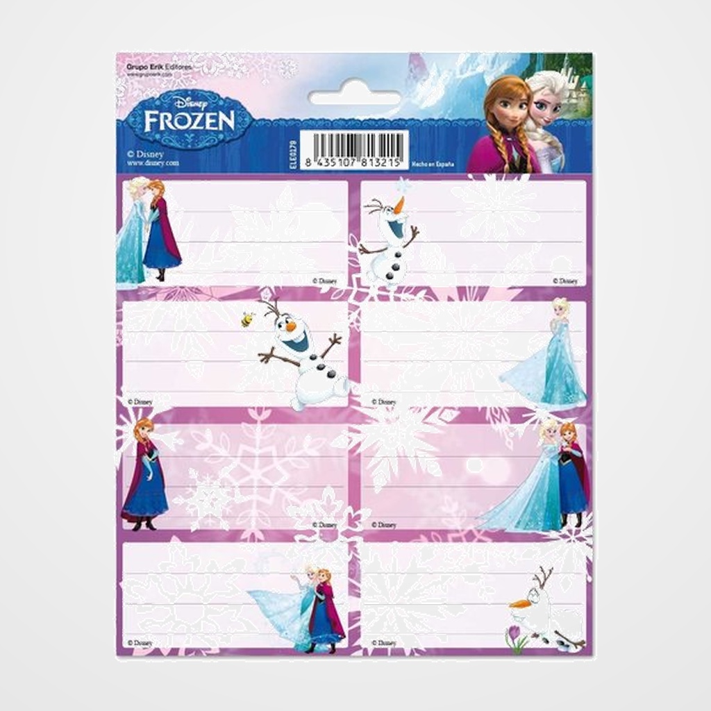 ETIQUETA ESCOLAR ERIK 15,8x20 FROZEN