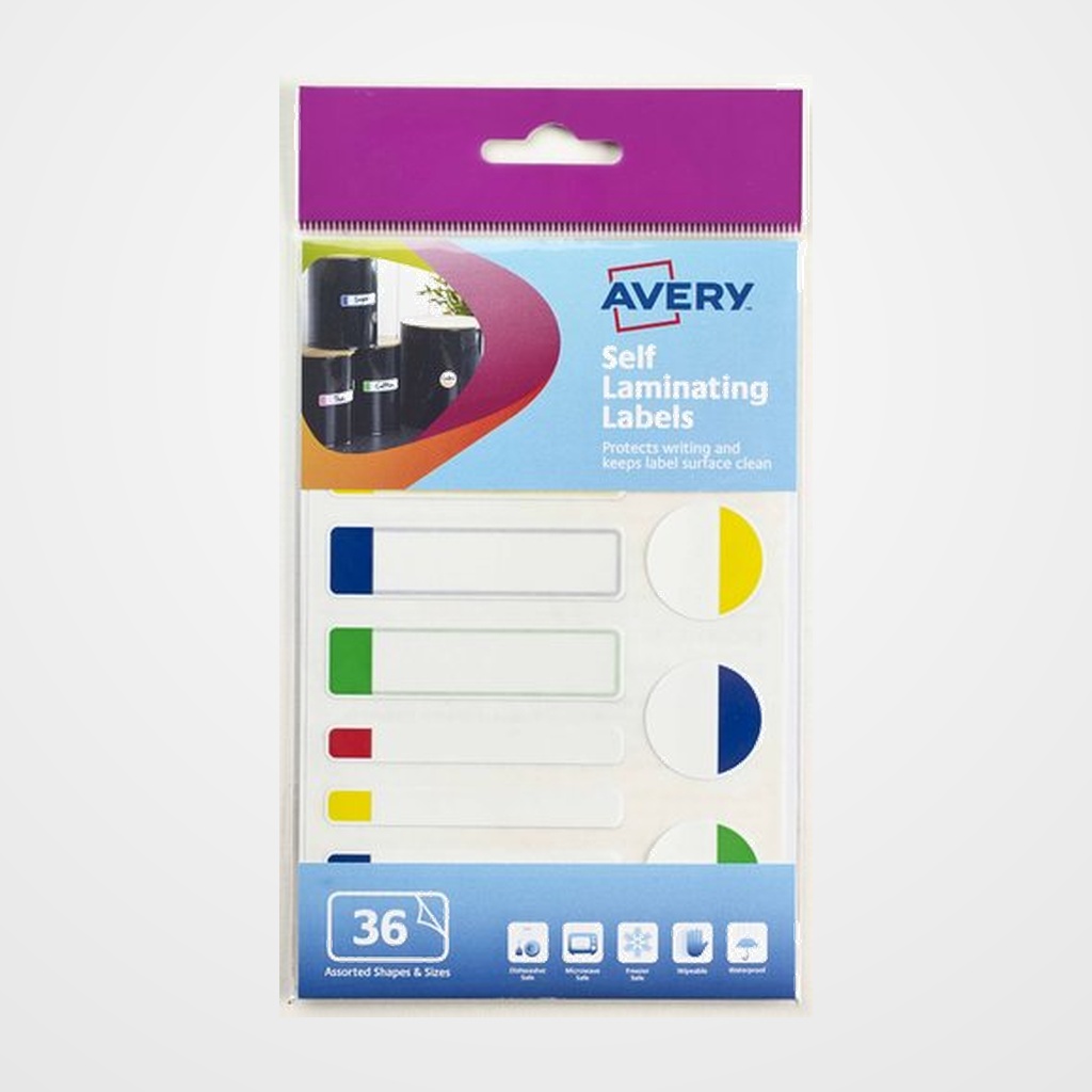 [18801533] ETIQUETAS ADH.MANUALES AVERY MULTIFORMAS Ø25mm AMARILLA-VERDE-AZUL-ROJO 36 uds.(60-124)