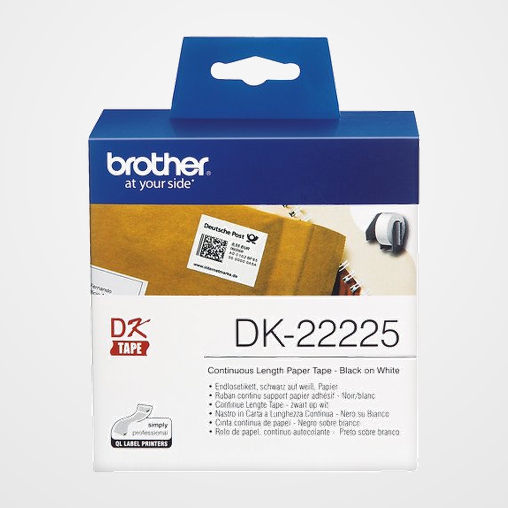 ETIQUETAS BROTHER CONTINUA PAPEL BLANCO  38 mm ROLLO 30,48 m (DK22225)