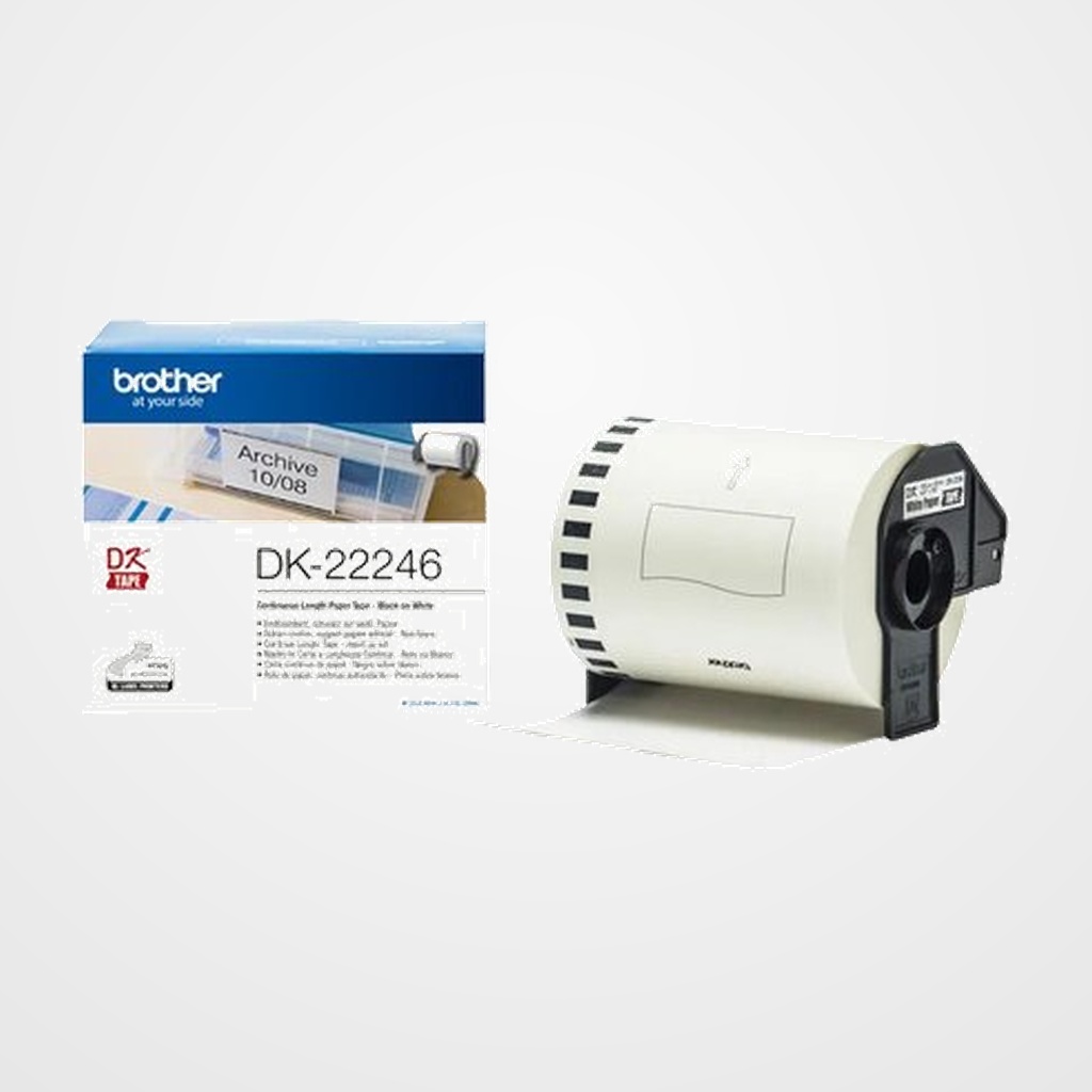ETIQUETAS BROTHER CONTINUA PAPEL BLANCO 103 mm ROLLO 30,48 m (DK22246)