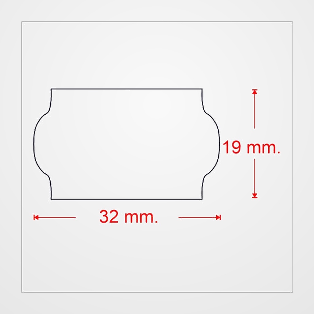 ETIQUETAS de PRECIOS METO Nº1 ADH.REMOVIBLE 32x19 mm BLANCA ROLLO 1.000 uds.