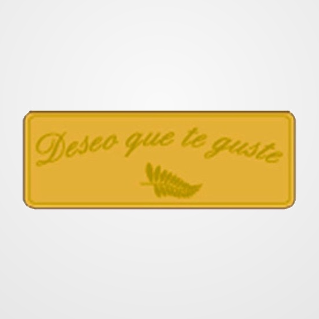 ETIQUETAS REGALO ADH. ROLLO  300 uds. 50x18  DESEO QUE TE GUSTE  ORO