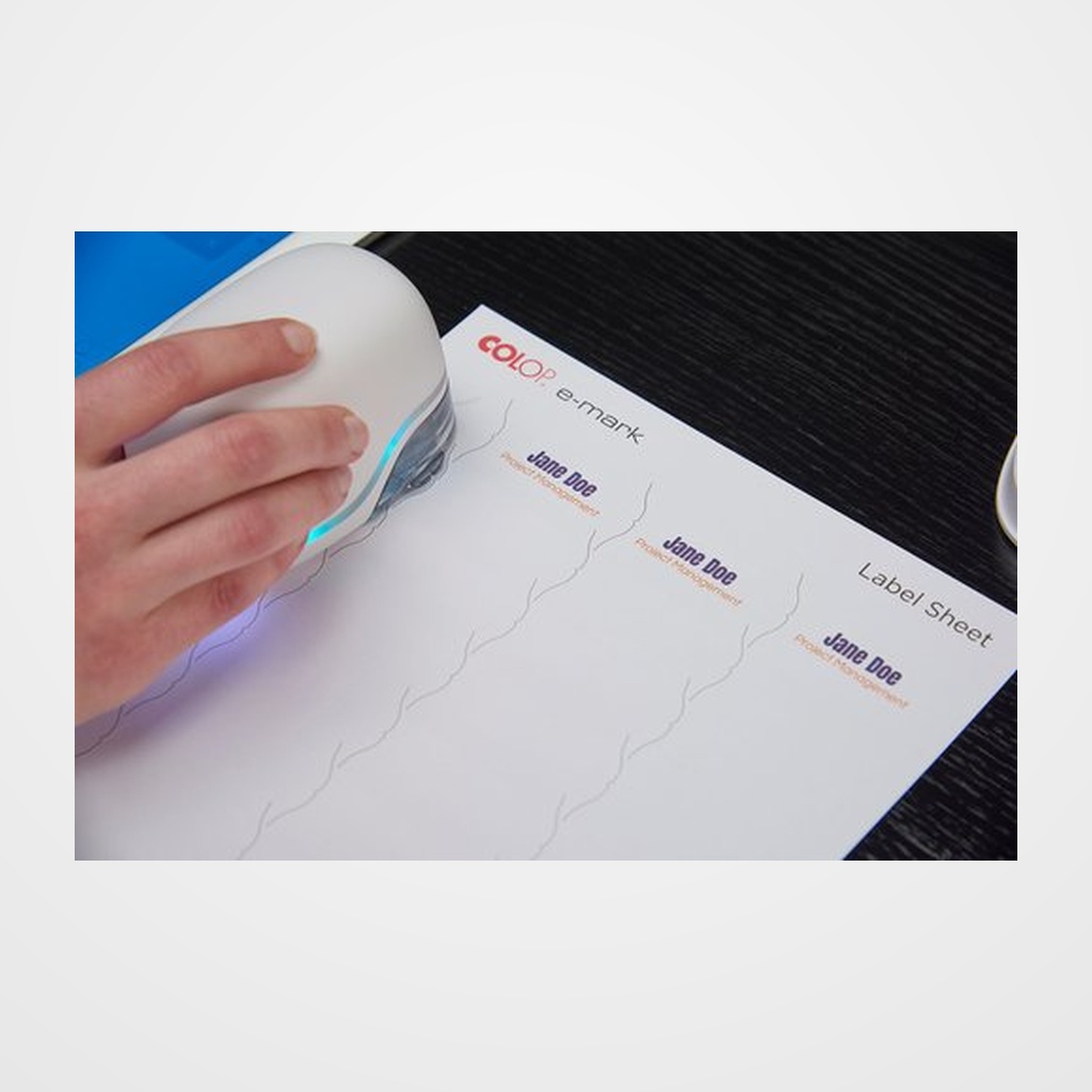 ETIQUETAS SELLO COLOP ELECTRONICO E-MARK (10 A4 de 30 etiquetas c/uno)