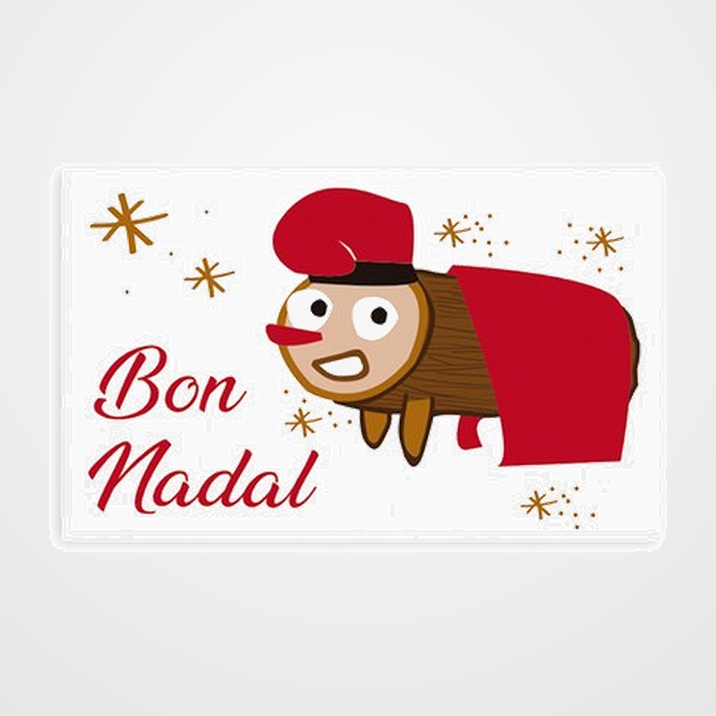 ETIQUETES REGAL CATALAN ADH. ROTLLO  250 uds. RECTANGULAR 30x50 NADAL  BON NADAL  CAGA TIO