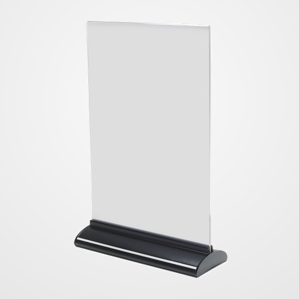 EXPOSITOR SOBREMESA DEFLECT-O CONTOUR EN FORMA DE T A4 VERTICAL CRISTAL