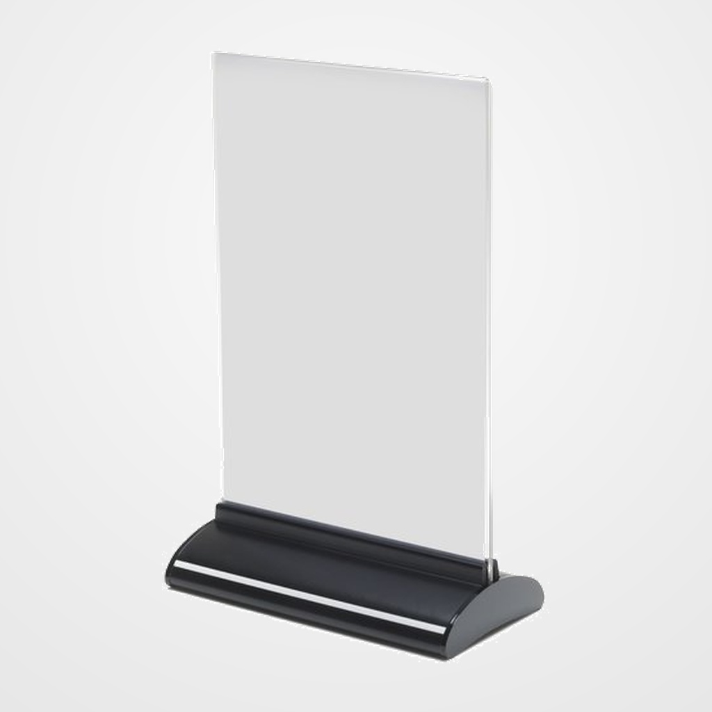 EXPOSITOR SOBREMESA DEFLECT-O CONTOUR EN FORMA DE T A5 VERTICAL CRISTAL