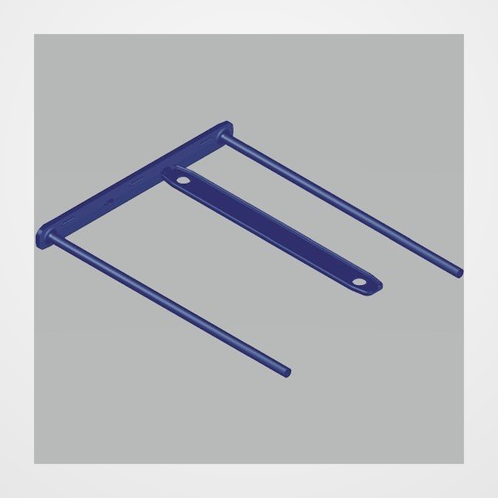 FASTENER FELLOWES PLASTICO D-CLIP AZUL 100mm (Caja de 100)