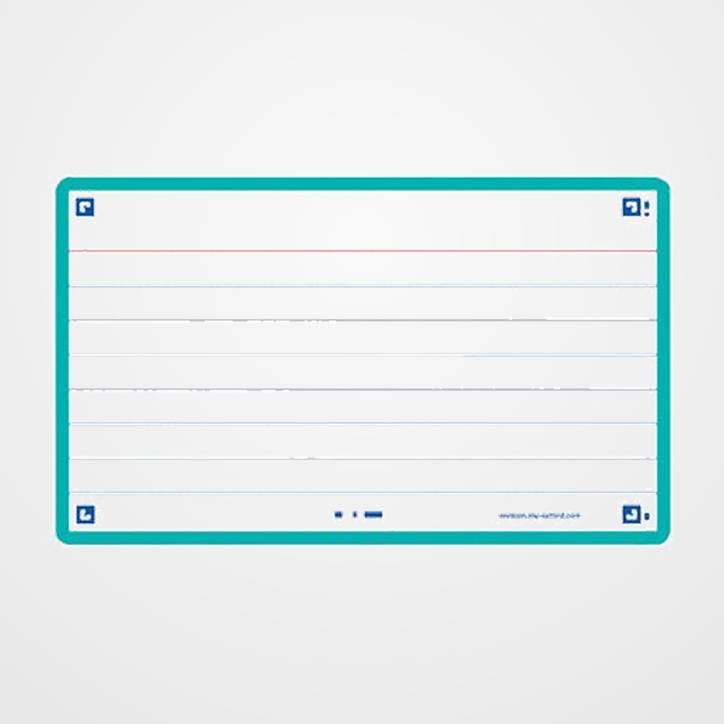 FICHAS OXFORD FLASH 2.0 COLOR HORIZONTAL 125x75mm (A7) ICE MINT paquete de 30