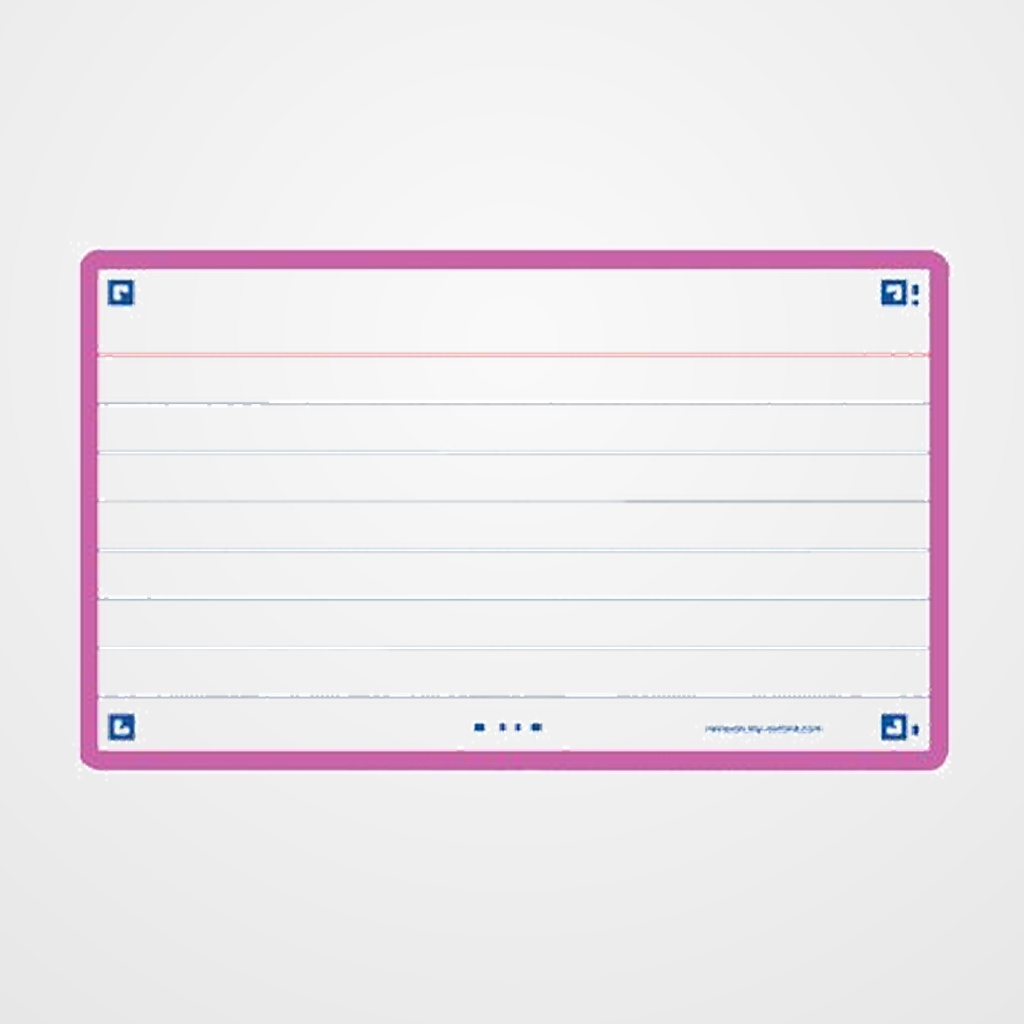 FICHAS OXFORD FLASH 2.0 COLOR HORIZONTAL 125x75mm (A7) LILA paquete de 30