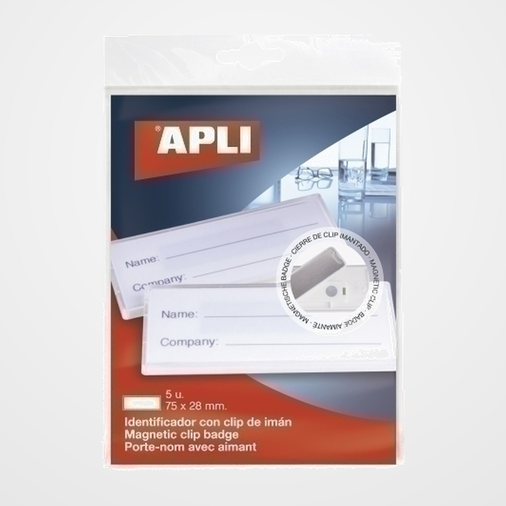 FUNDA DISTINT.APLI PINZA MAGENTICA 72x28 mm BOLSA de 5